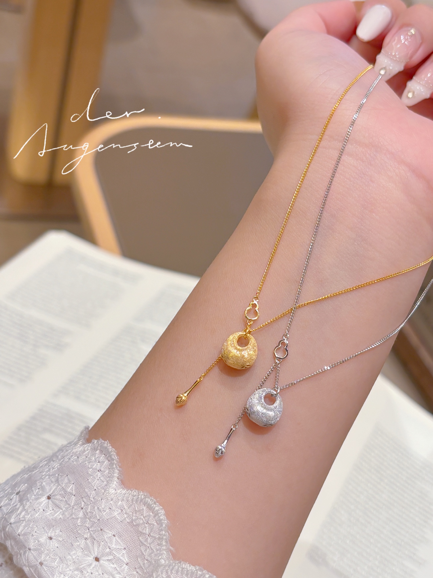 遊び心ファインシルバーネックレスシルバー 先生の日