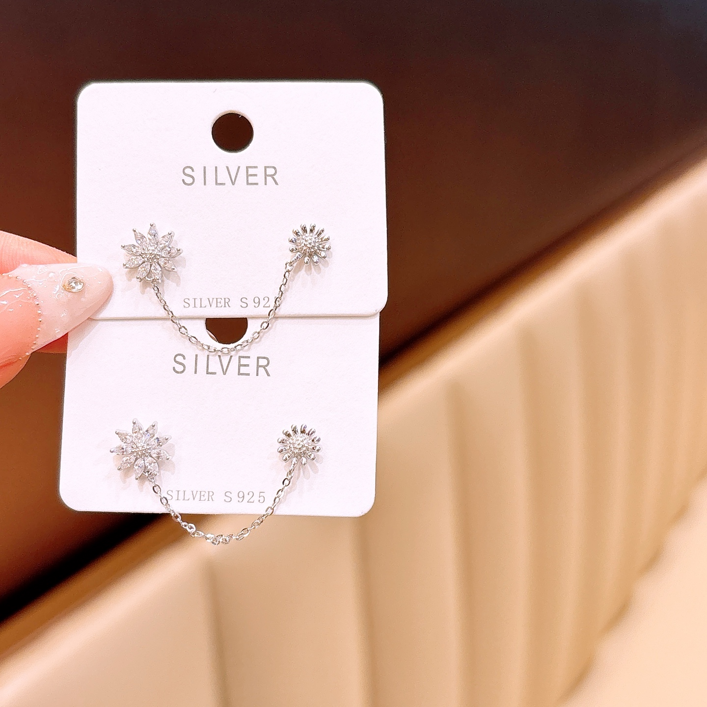 フレンチ純銀イヤリングシルバー バレンタインデー