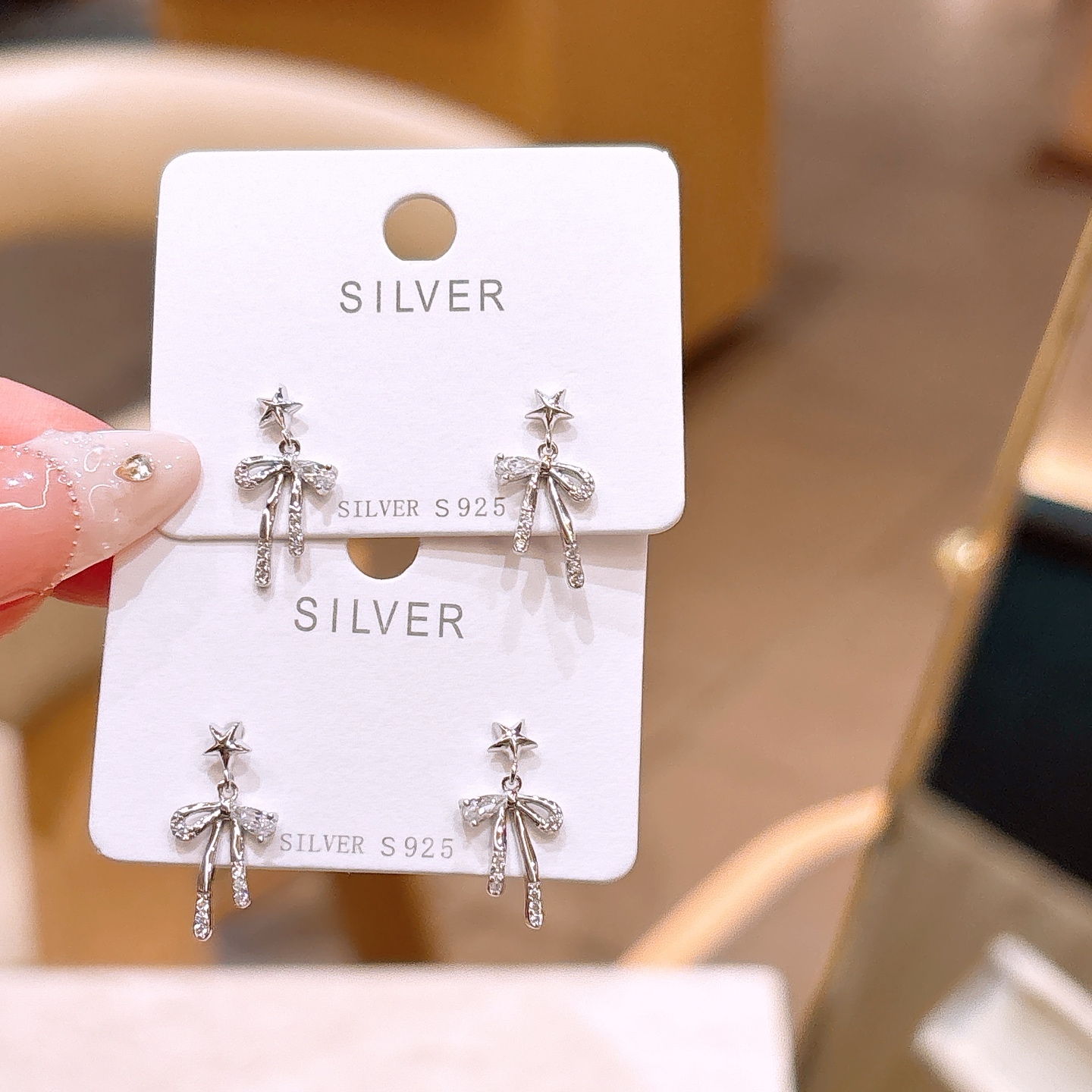 優しい高品質シルバーイヤリングゴールド 日常使い