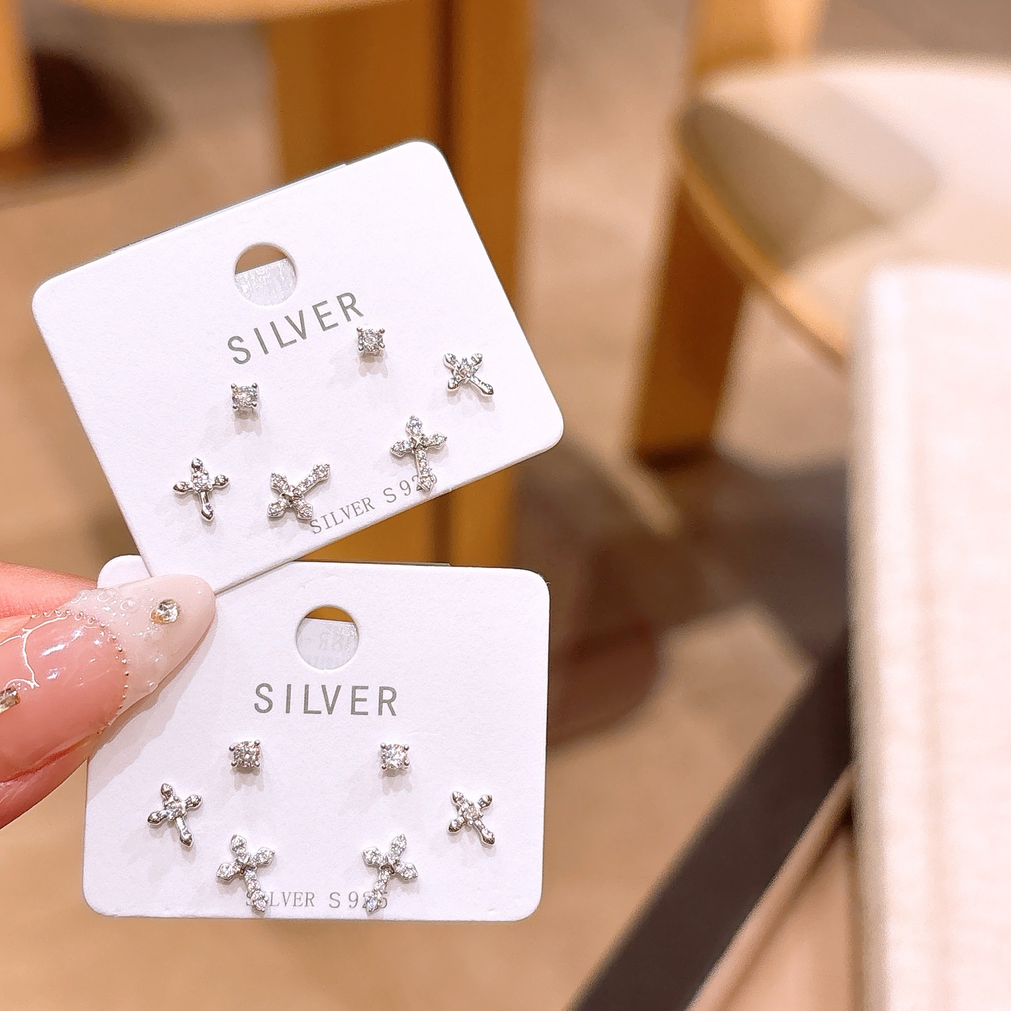 優しいファインシルバーイヤリングゴールド 母の誕生日