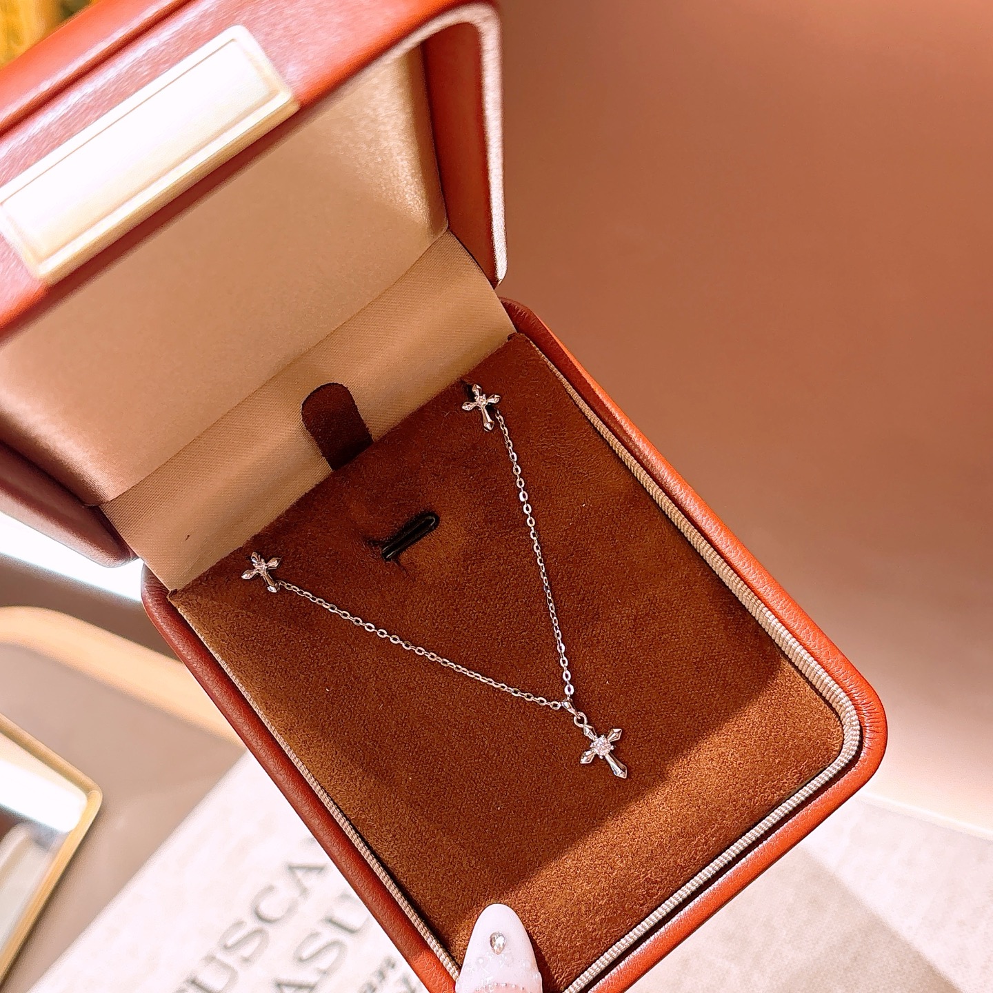 Nickel Free Silver Earrings & Necklace Set Cute Wedding Registration