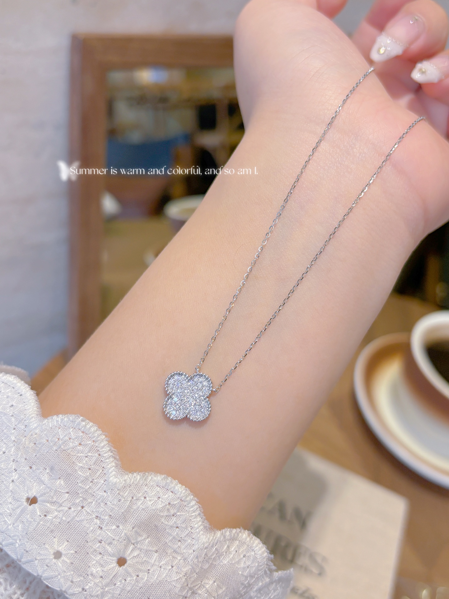 ラグジュアリーS925スターリングシルバーモアッサナイトネックレスシルバー 旅行