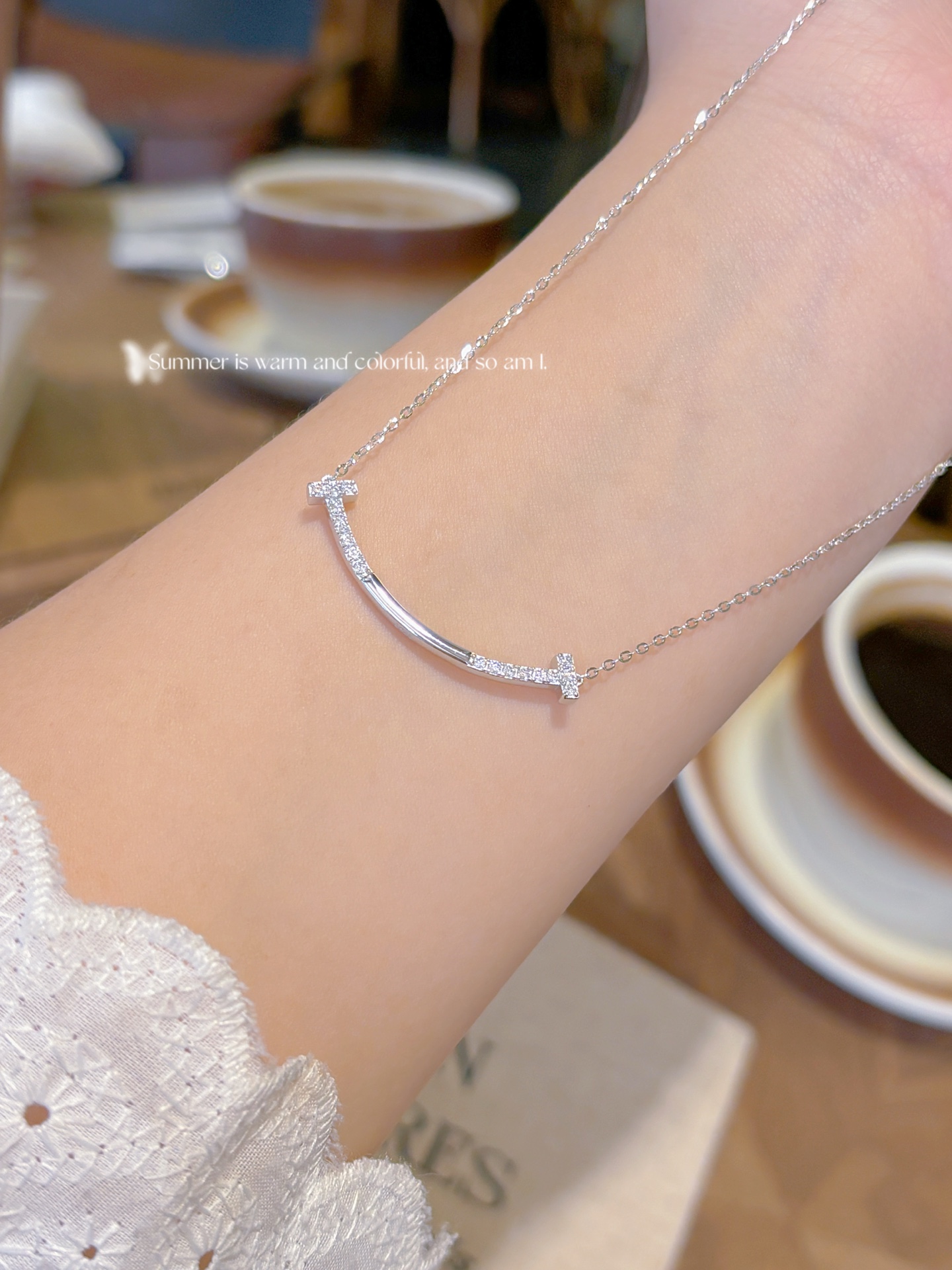 精巧低アレルギー銀モアッサナイトネックレスゴールド 婚約