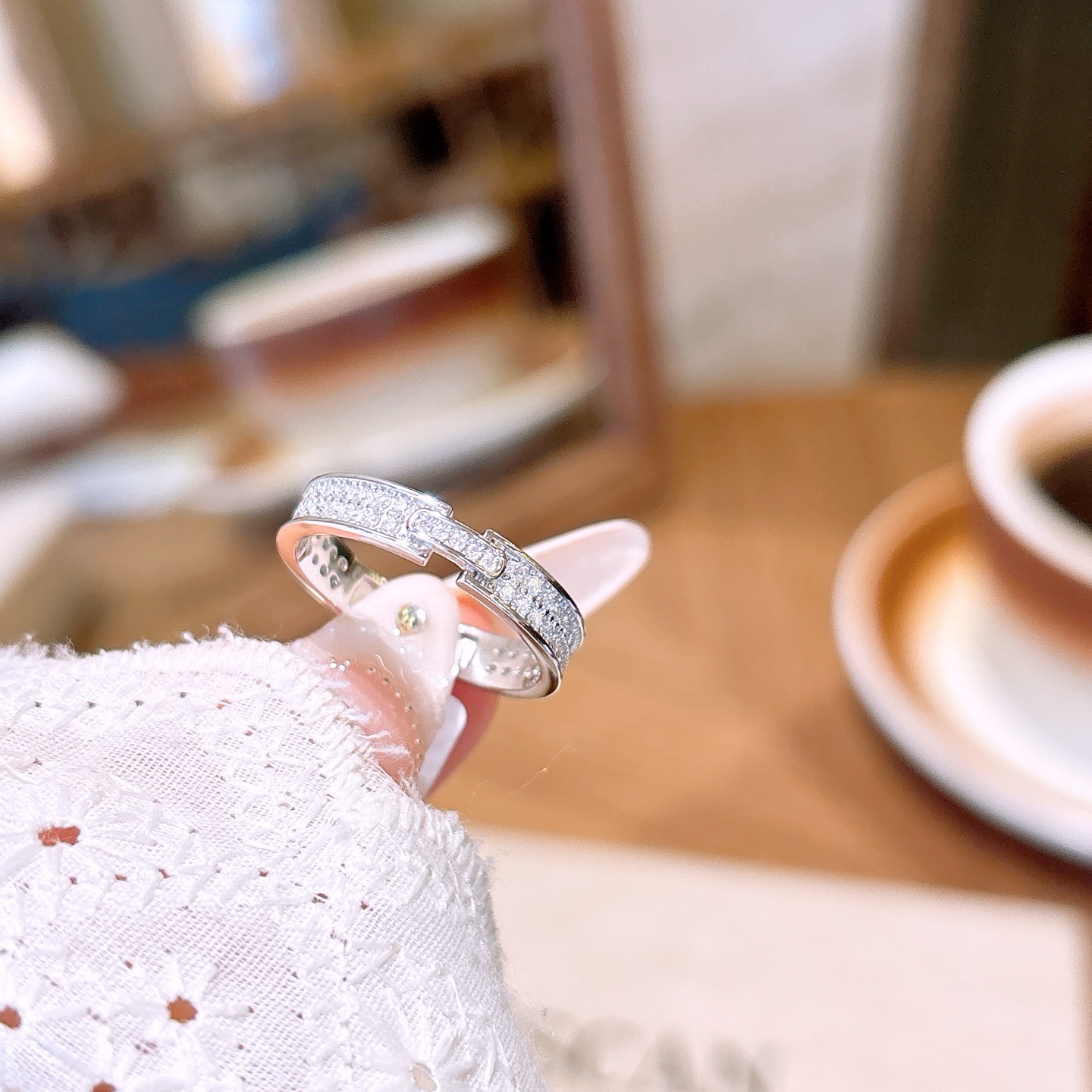 清純ファインシルバーモアッサナイトリングシルバー パーティー