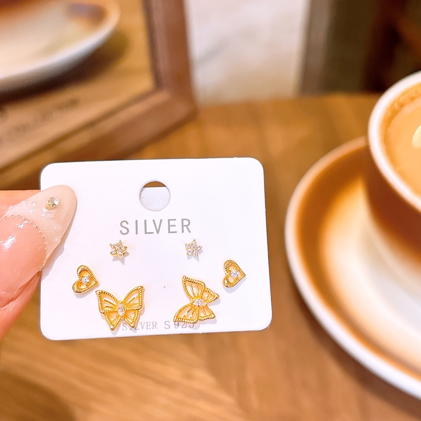 ロマンチックS925スターリングシルバーイヤリングシルバー 日常使い