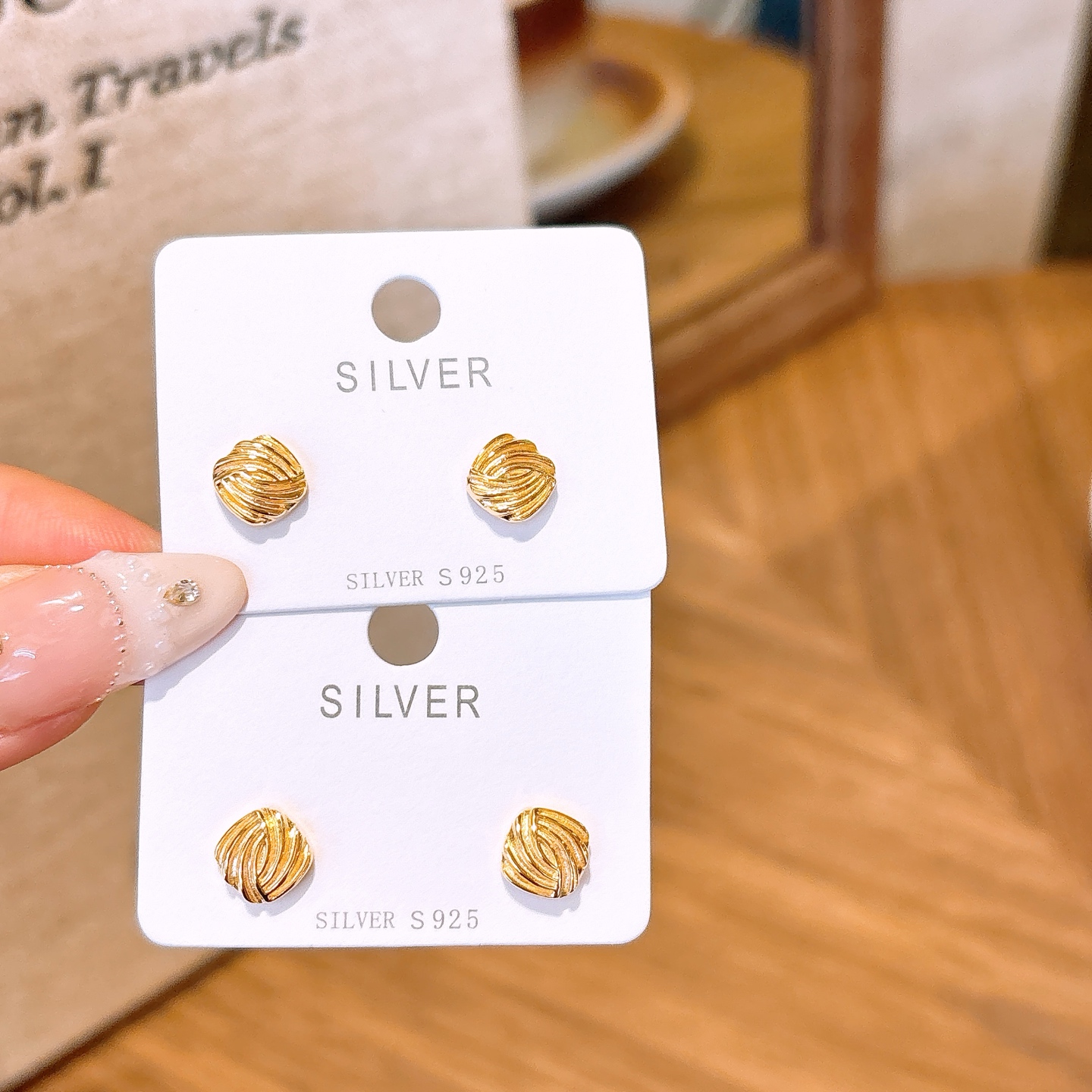 遊び心高品質シルバーイヤリングシルバー ウェディングギフト