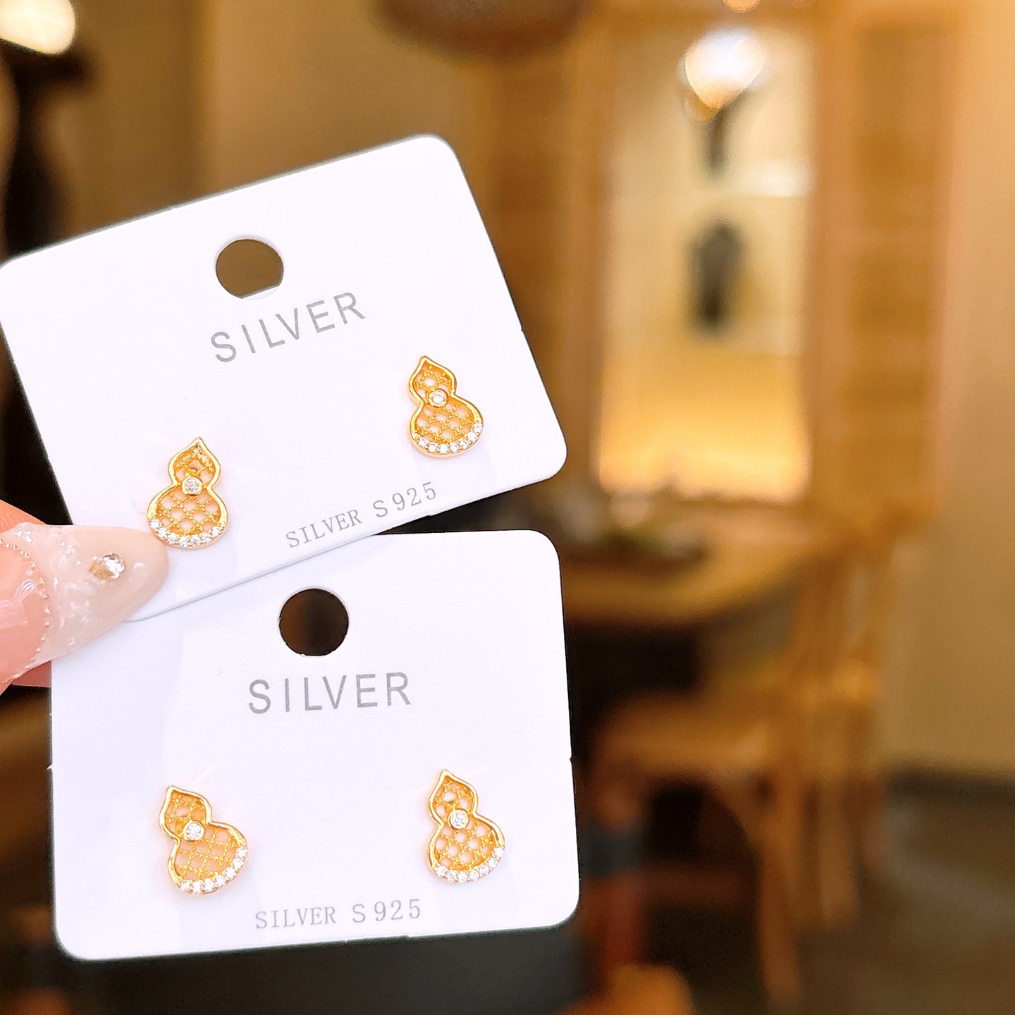 甘辛純銀イヤリングシルバー クリスマス