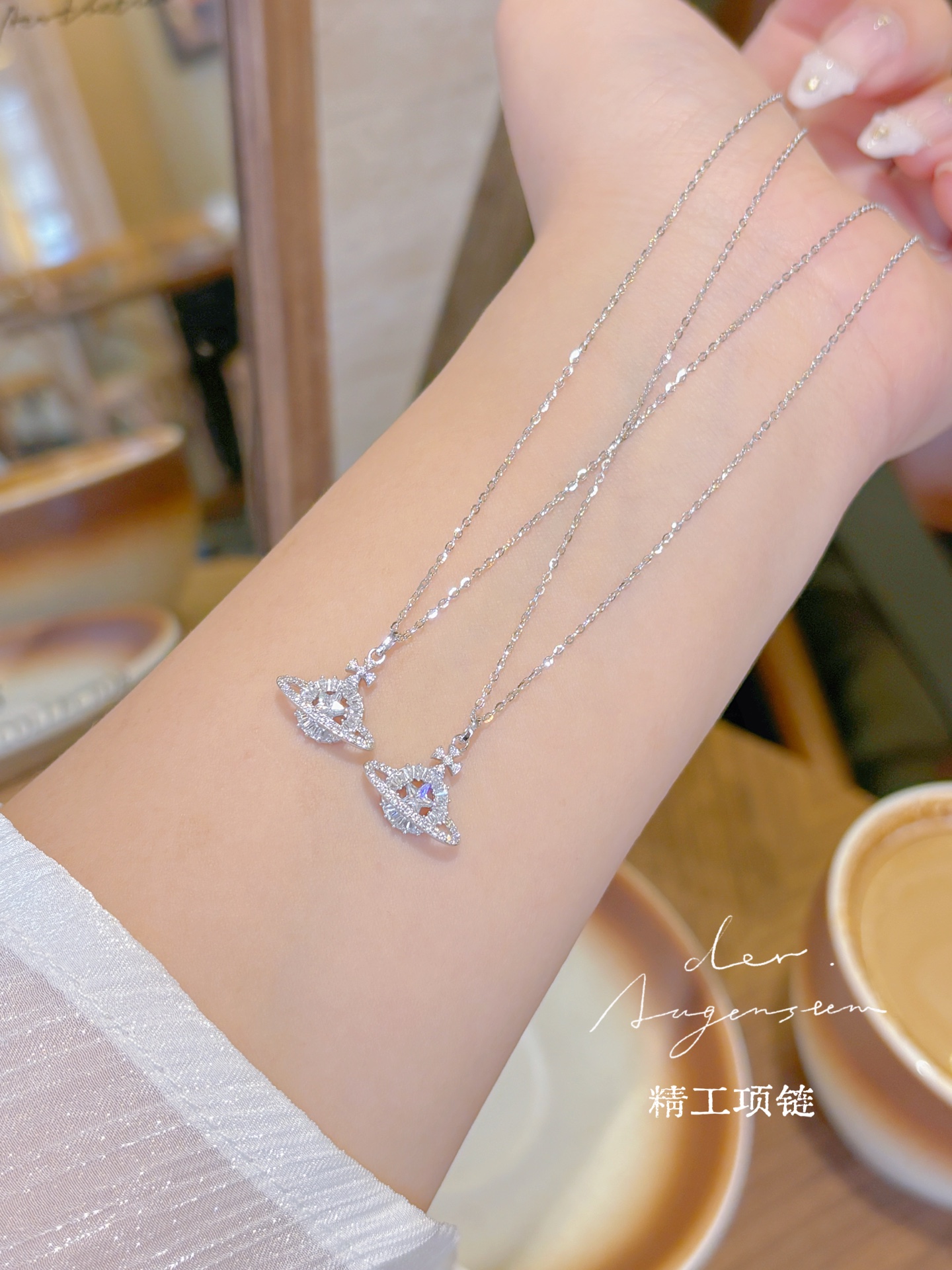 ファッションアレルギー対応シルバーネックレスゴールド 晩餐会