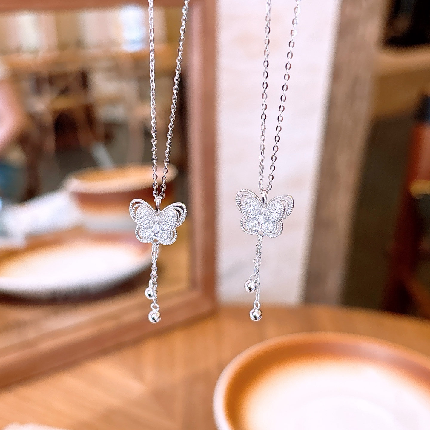 ミニマル925シルバーネックレスゴールド 告白