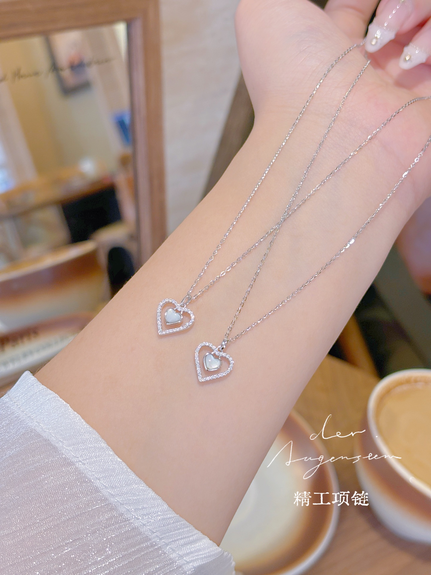 清純低アレルギー銀ネックレスゴールド 母の誕生日