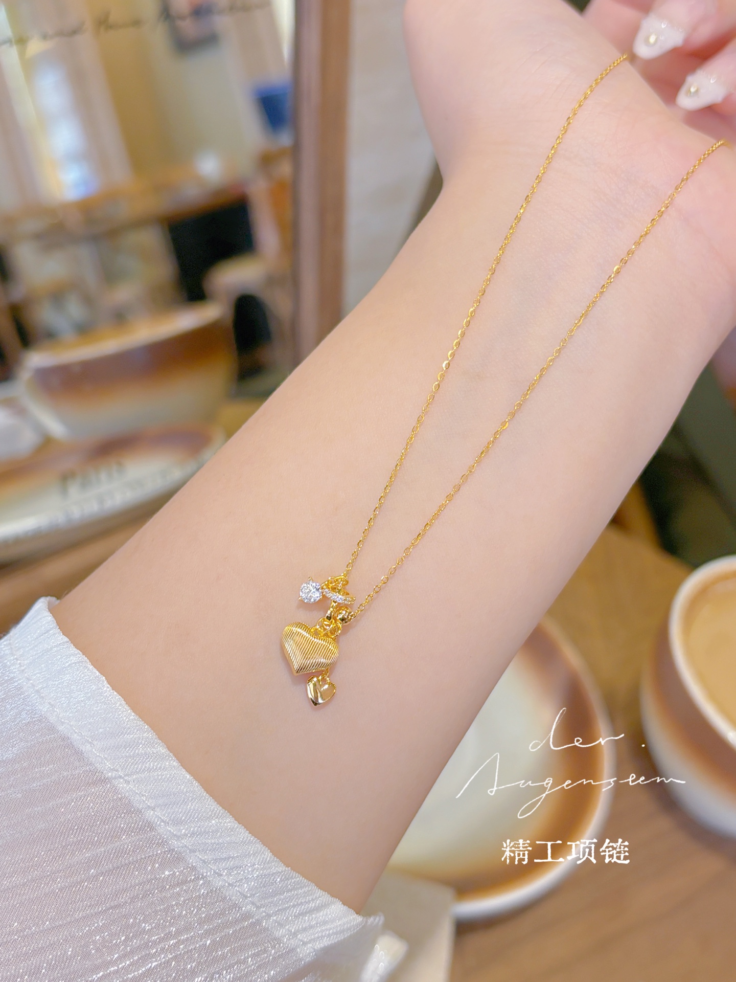 軽やかアレルギー対応シルバーネックレスゴールド 親友へのプレゼント