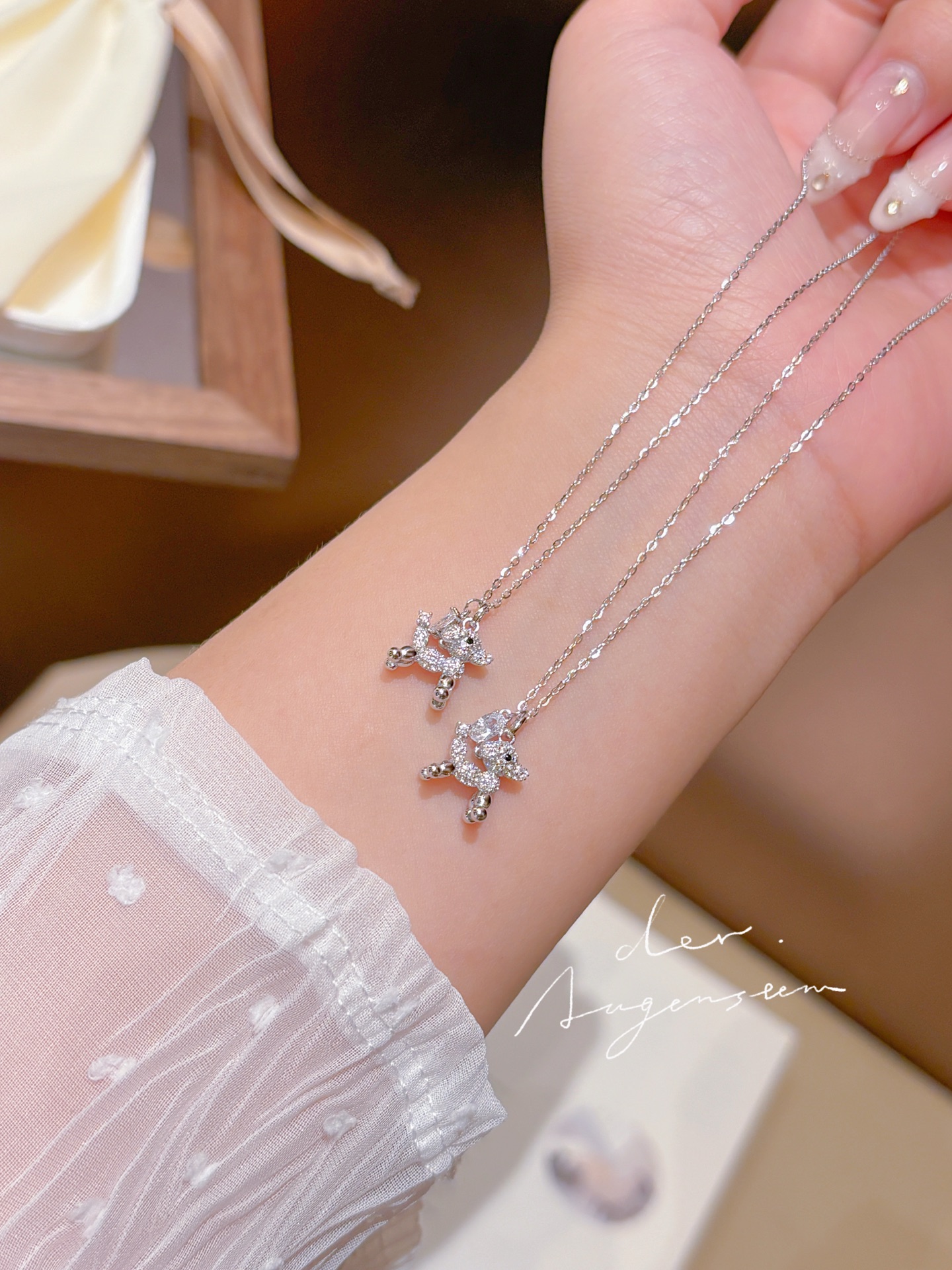 甘いファインシルバーネックレスゴールド 告白