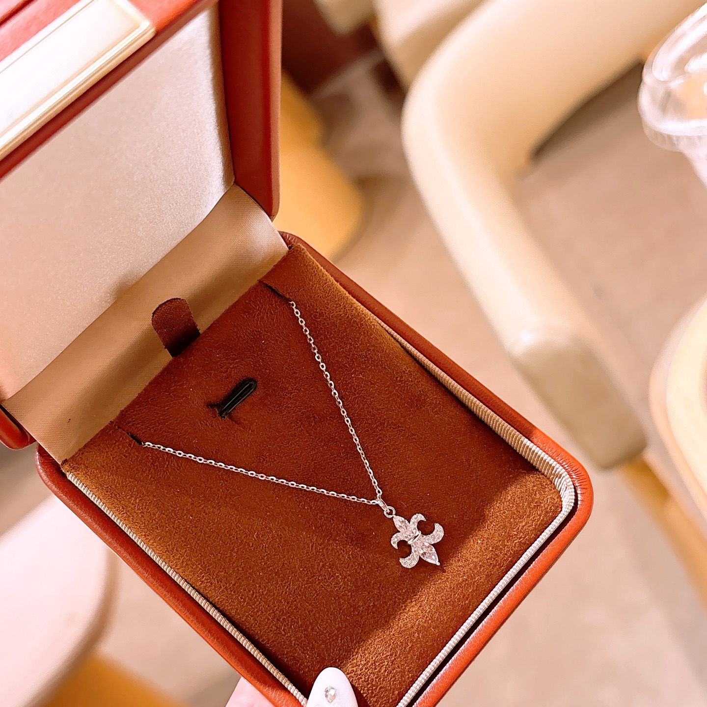 レトロS925スターリングシルバーネックレスシルバー 婚約