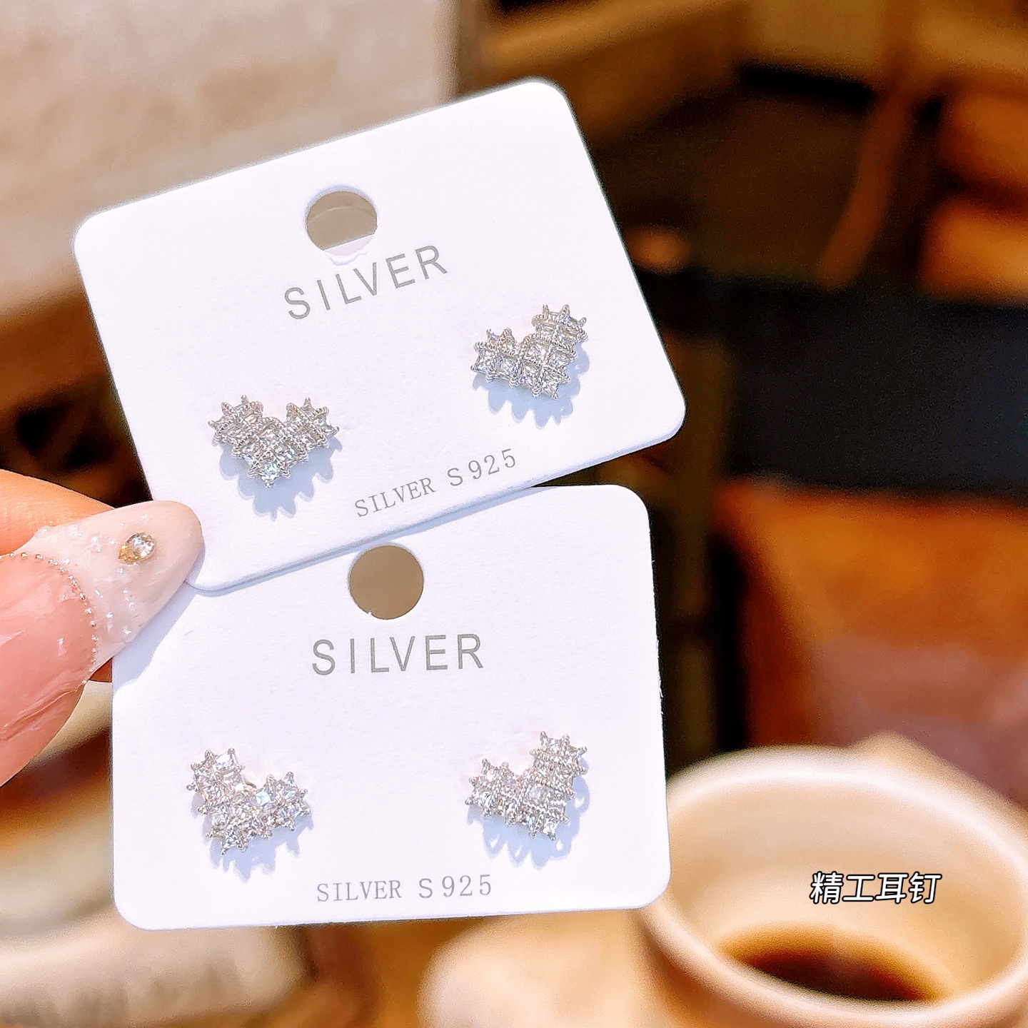 森ガールニッケル無添加銀イヤリングシルバー ウェディング