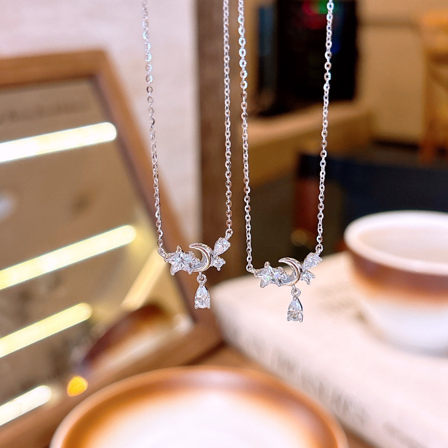 ミニマリストS925スターリングシルバーネックレスゴールド 卒業