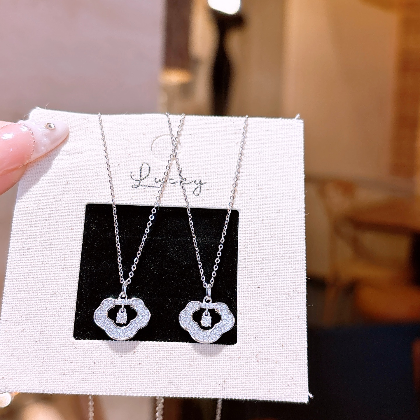 フレンチ925シルバーネックレスゴールド プロポーズ