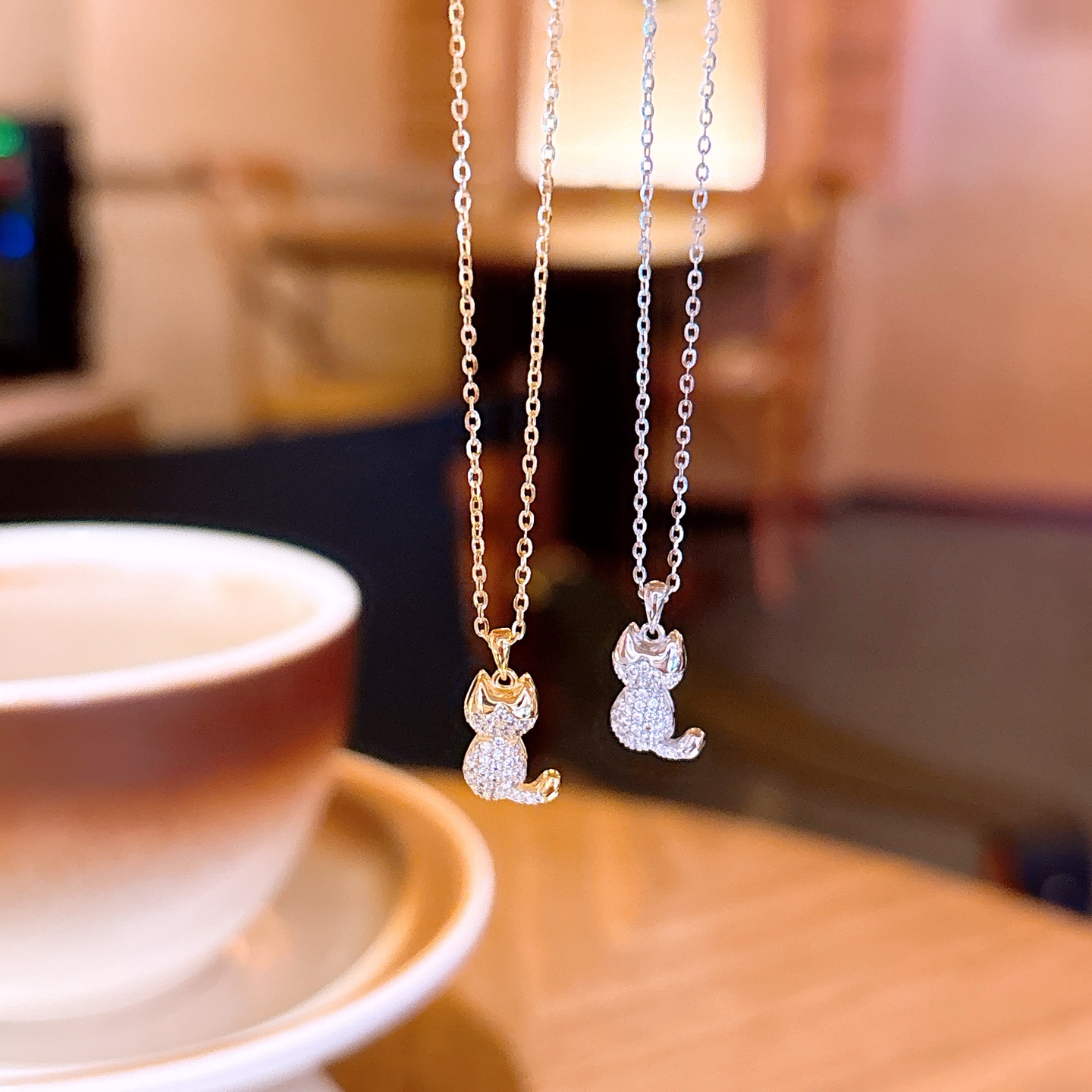 繊細ニッケル無添加銀ネックレスゴールド 母の誕生日