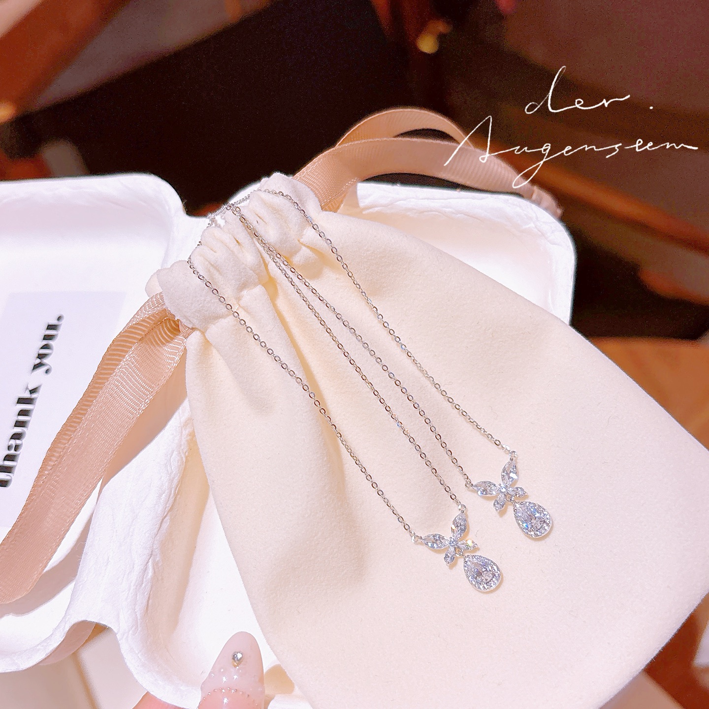 エレガントS925スターリングシルバーネックレスシルバー 母の日