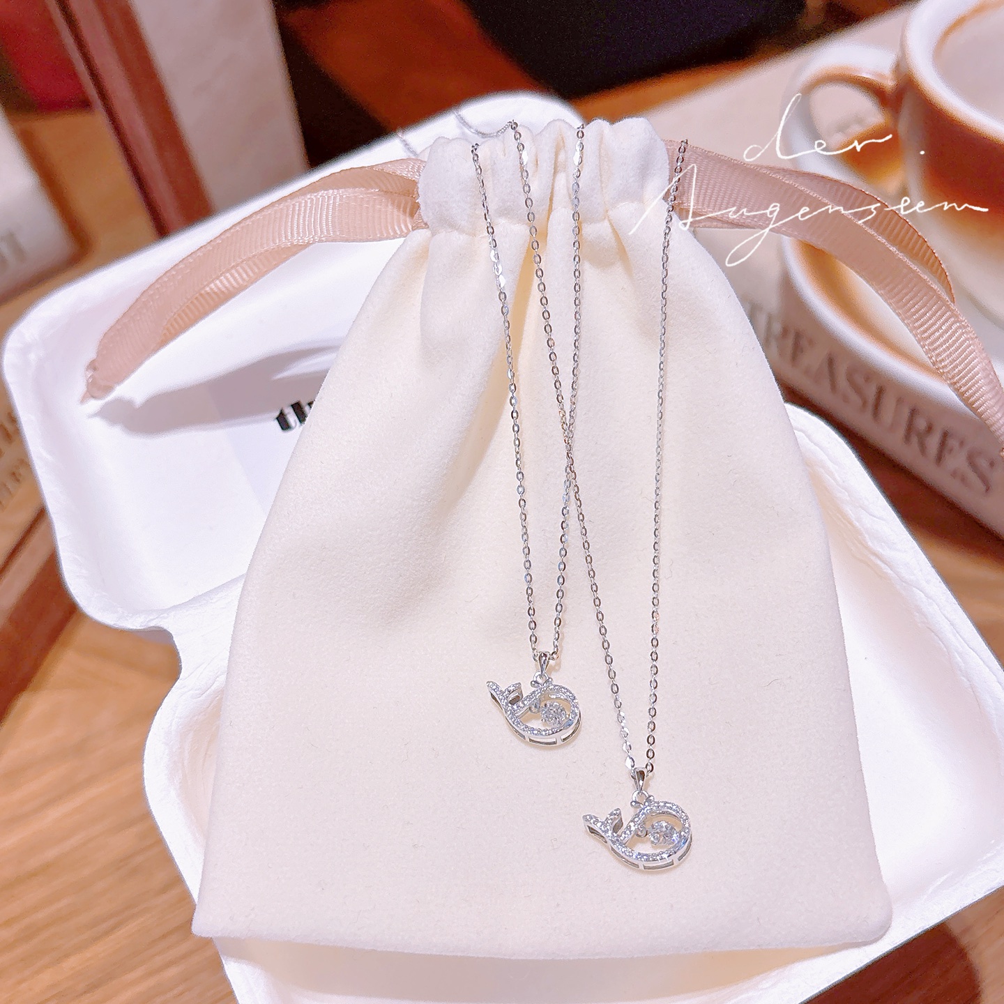 Fine Silver Necklace Girly Mother's Day Gold