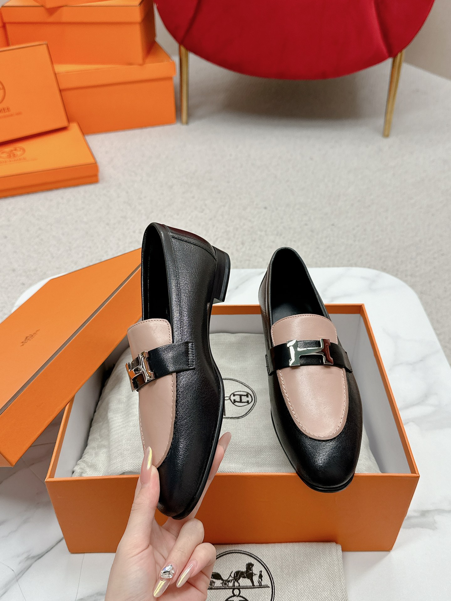 HERMES Royal Loafers, Handmade Leather, Iconic H Buckle, Comfortable & Stylish 5 a1721892195412 8666