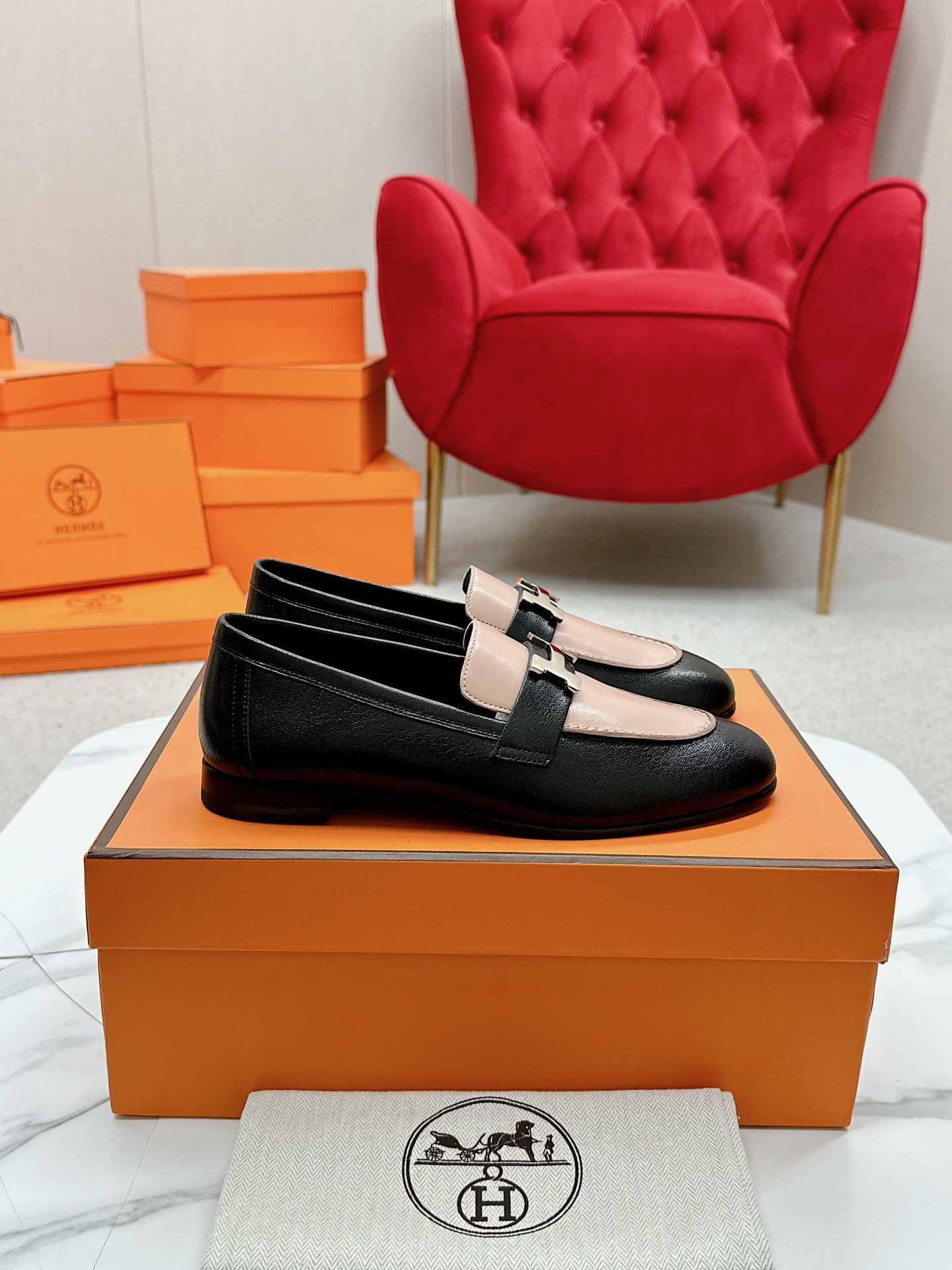 HERMES Royal Loafers, Handmade Leather, Iconic H Buckle, Comfortable & Stylish 4 a1721892195413 1378