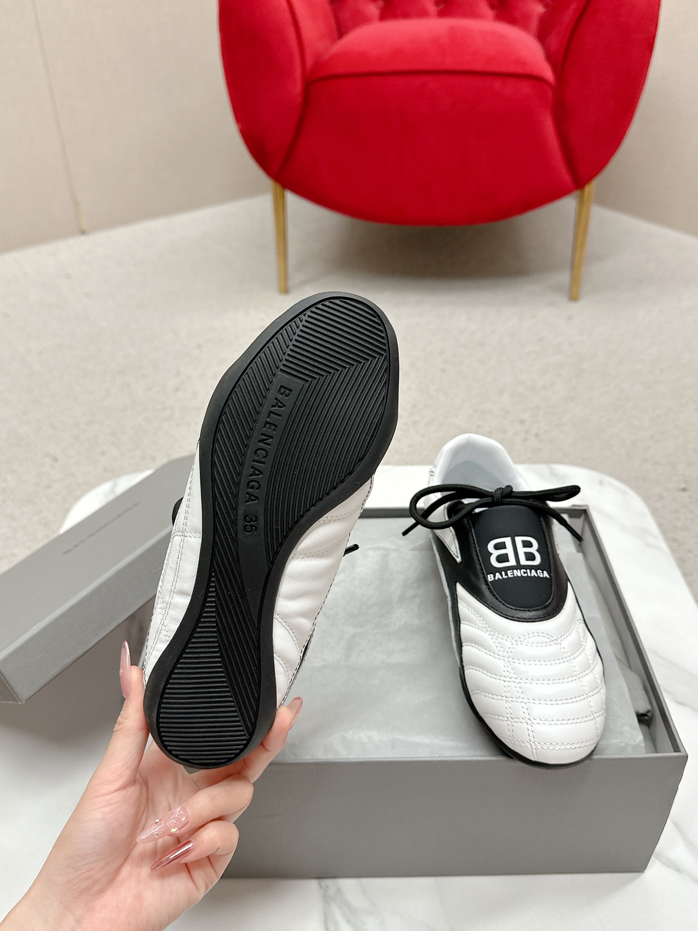 Balenciaga Quilted Double B Sneakers