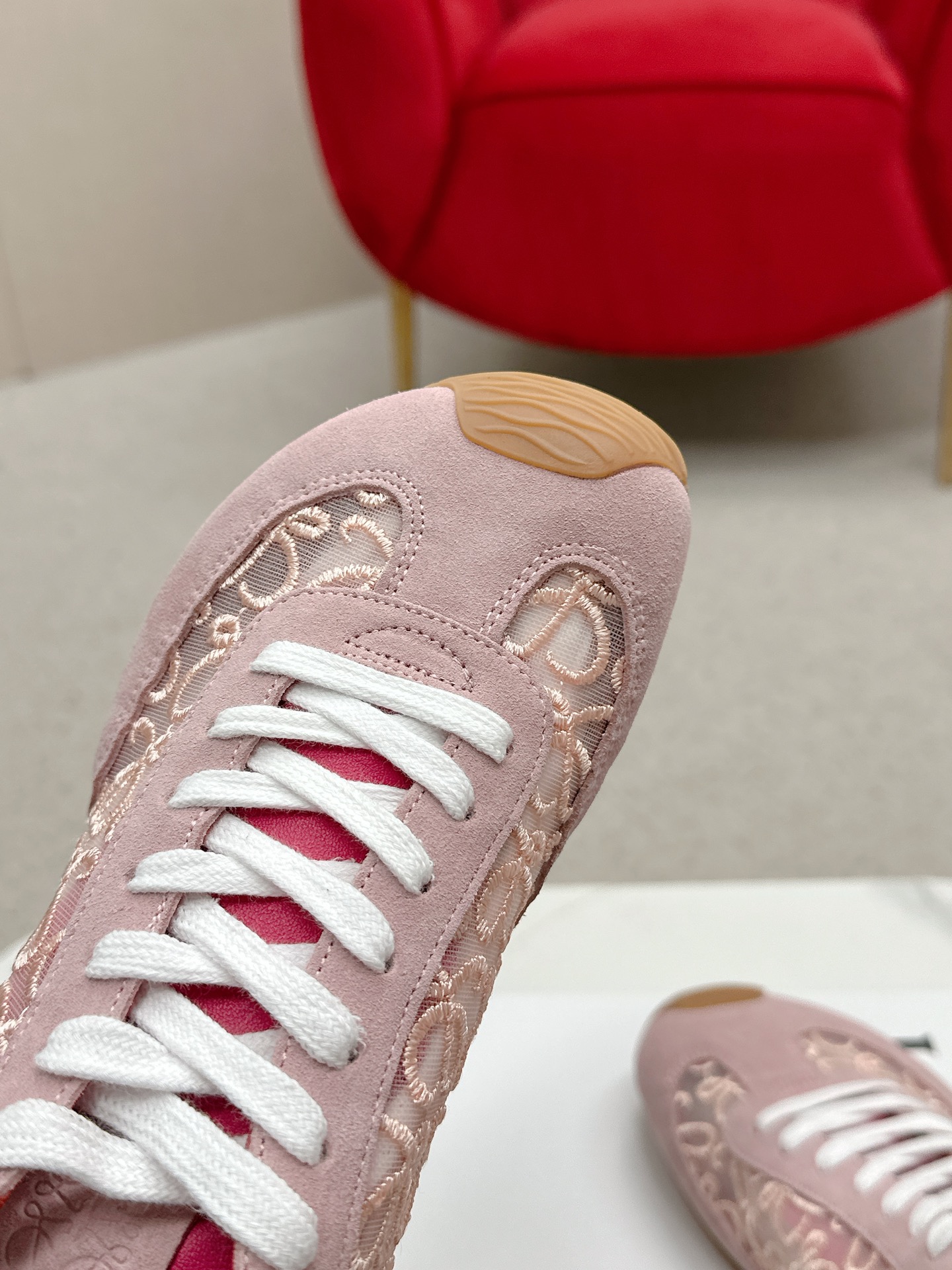 Loewe Ballet Runner 2.0 Sneakers Pink Leather, Nylon Couple Style Shoes 8 a1745676165817 6364
