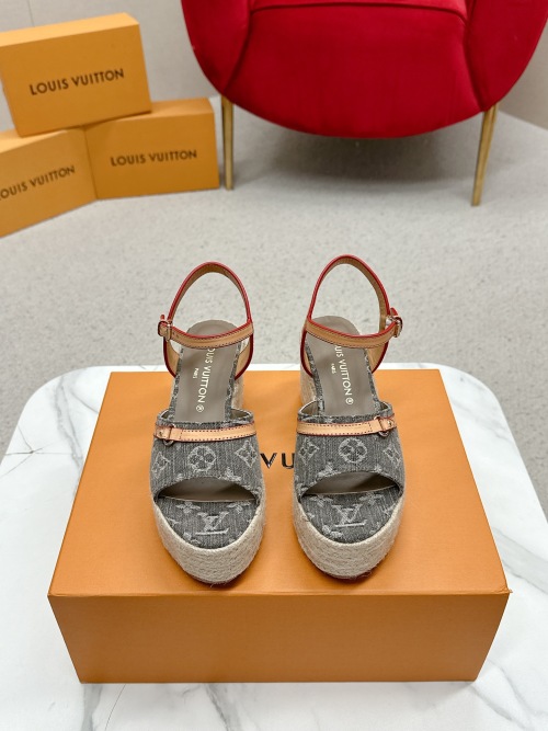 Louis Vuitton x Takashi Murakami Monogram Espadrille Wedge Sandals 1 Louis Vuitton x Takashi Murakami Monogram Espadrille Wedge Sandals