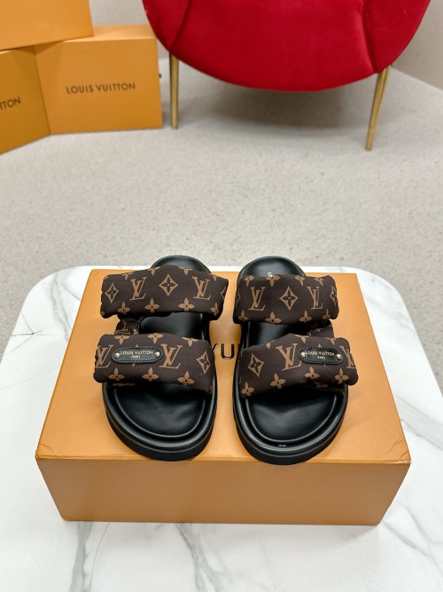 Louis Vuitton x Takashi Murakami Monogram Sandals, Leather, Unisex 1 Louis Vuitton x Takashi Murakami Monogram Sandals, Leather, Unisex