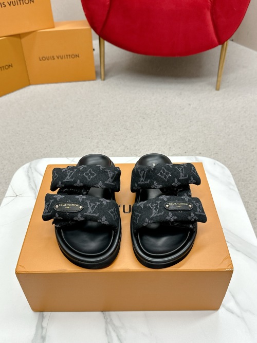 Louis Vuitton x Takashi Murakami Monogram Couple Slides Sandals 1 Louis Vuitton x Takashi Murakami Monogram Couple Slides Sandals