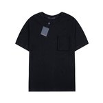 Louis Vuitton Clothing T-Shirt Black Blue Dark White Unisex Cotton Knitted Knitting Spring/Summer Collection Fashion Short Sleeve