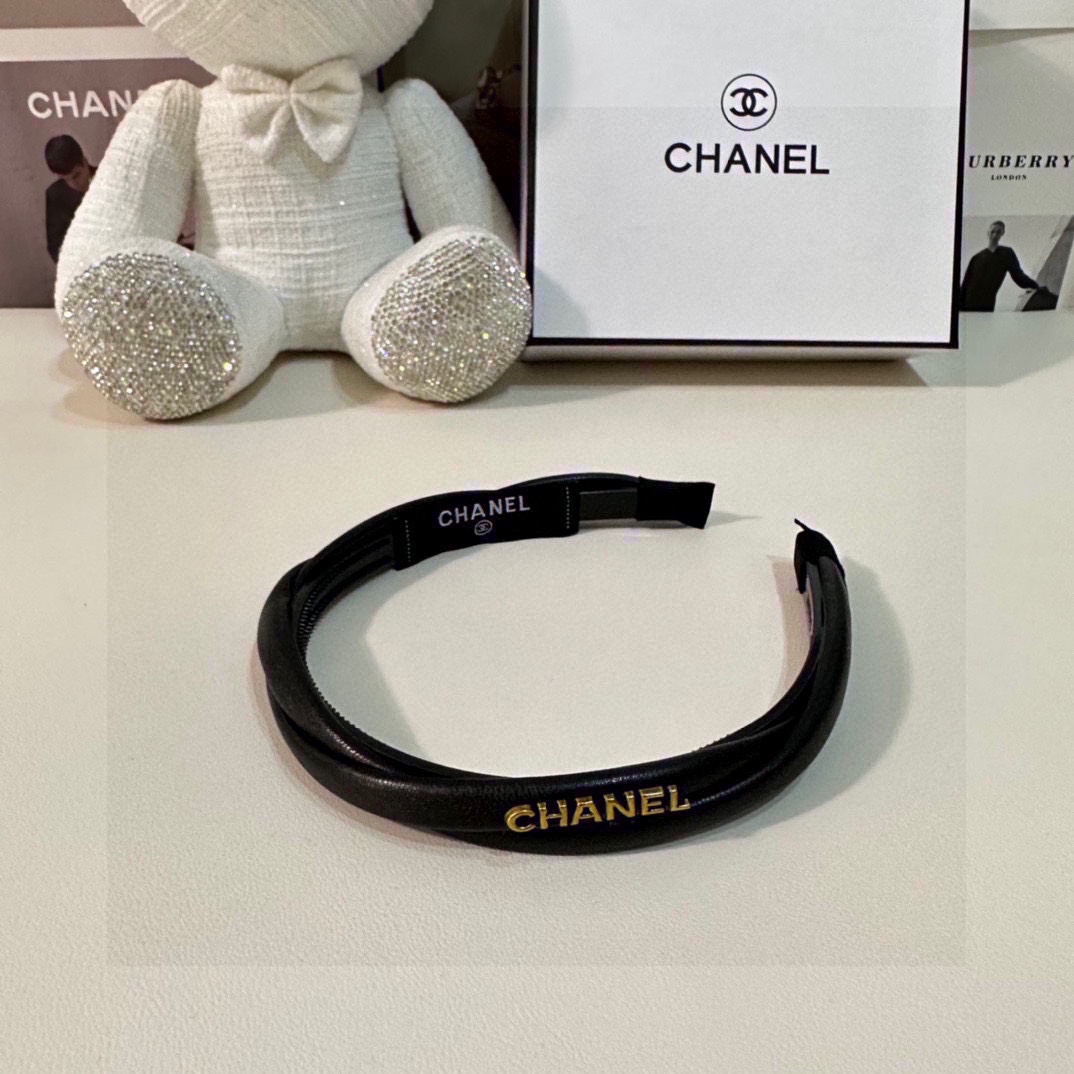 配专柜包装Chanel香奈儿中古系小羊皮发箍独家定制面料高级质感大牌气场十足