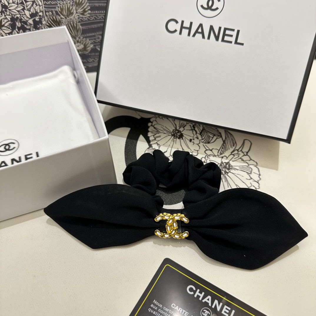 单个配全套包装Chanel香奈儿爆款宫廷风兔耳朵发圈专柜款出货一看就特别高档超级百搭必须自留