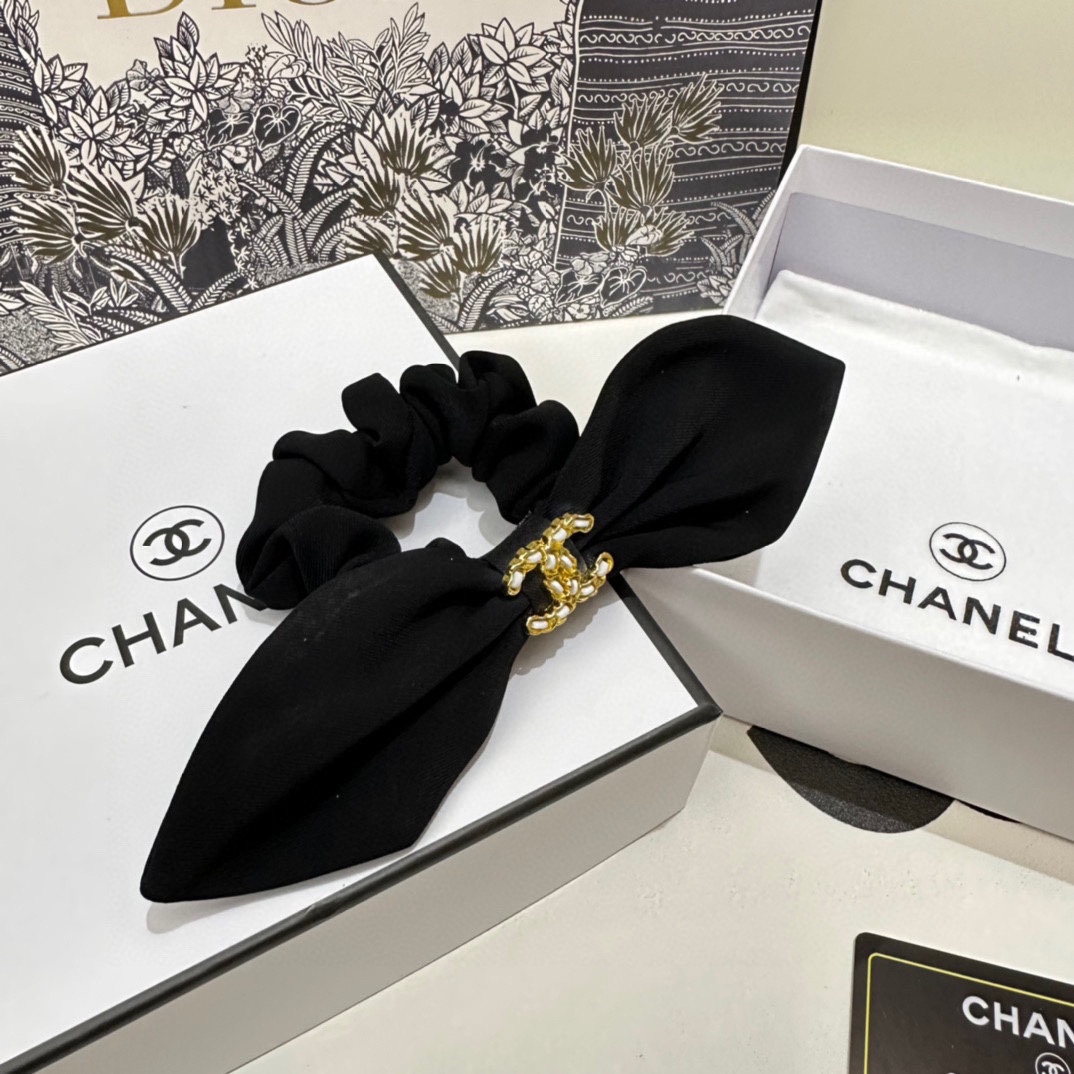单个配全套包装Chanel香奈儿爆款宫廷风兔耳朵发圈专柜款出货一看就特别高档超级百搭必须自留