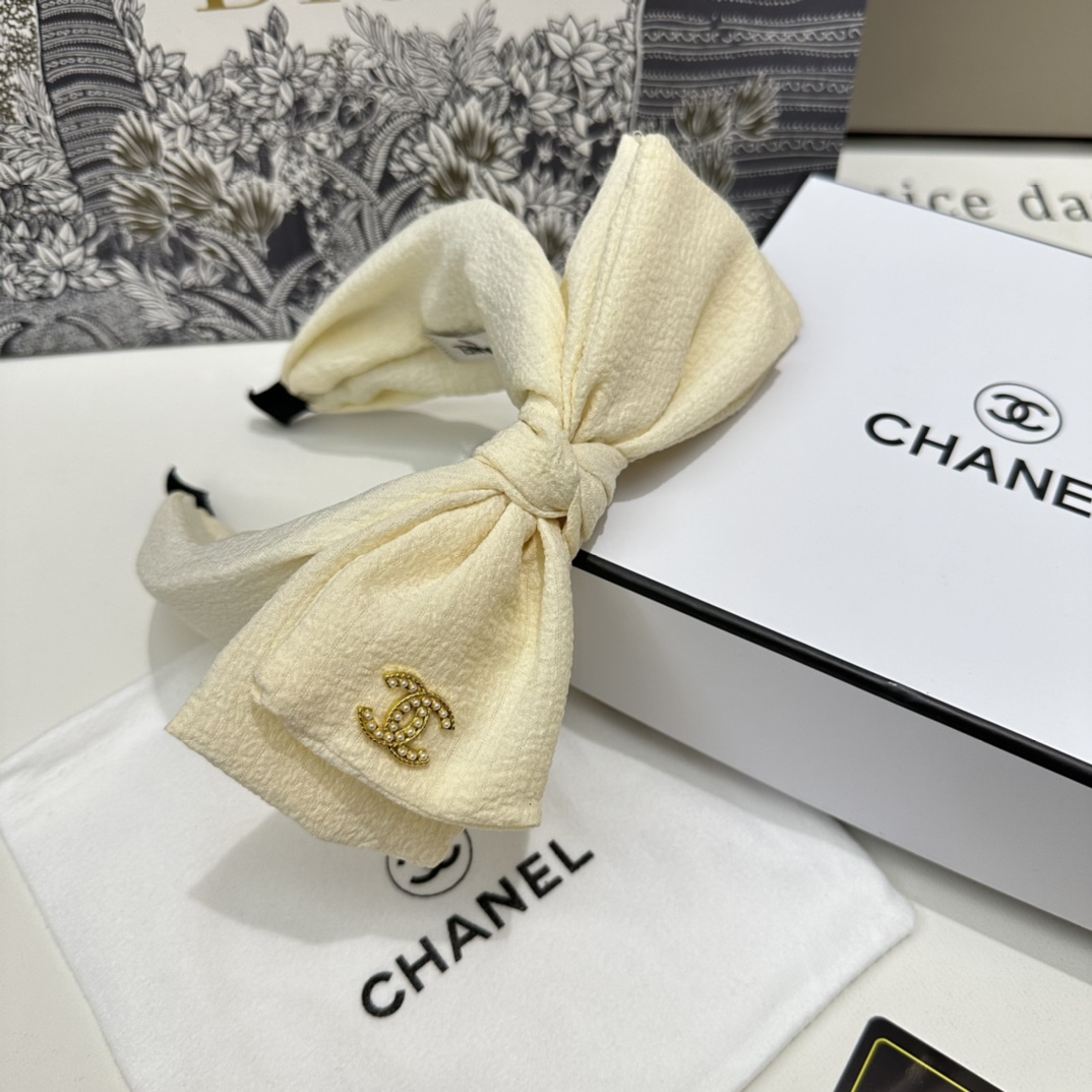 配专柜包装Chanel香奈儿最新蝴蝶结发箍小仙女快入手特殊材质不嘞头可盐可甜