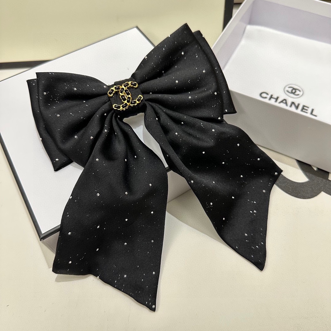 配专柜包装Chanel香奈儿最新蝴蝶结中古五金水钻发夹#信我！人手必备的单品这件必须买洋气神仙颜值小仙女