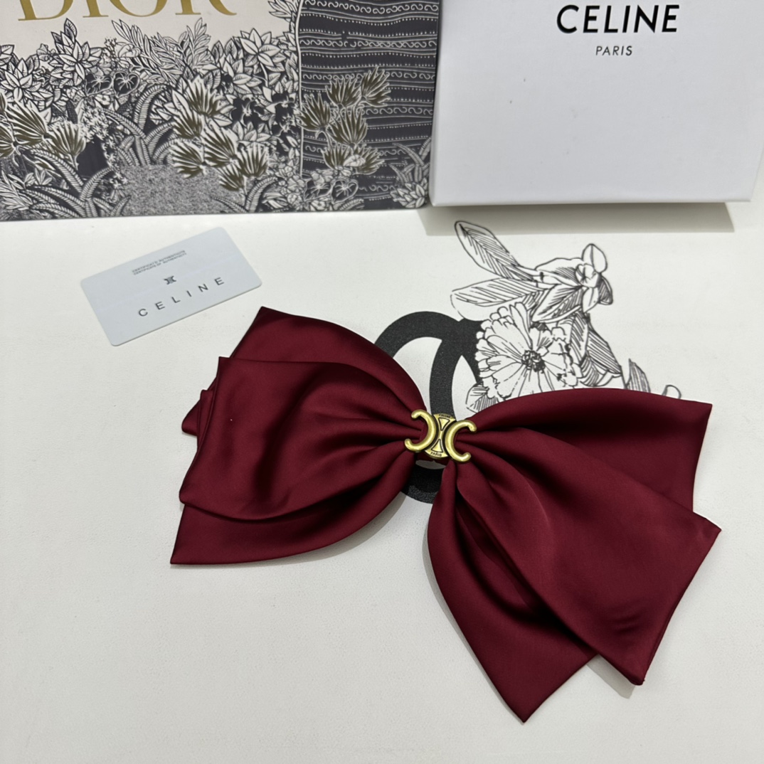 配专柜包装Celine赛琳最新蝴蝶结中古五金发夹#信我！人手必备的单品这件必须买洋气神仙颜值小仙女要收了