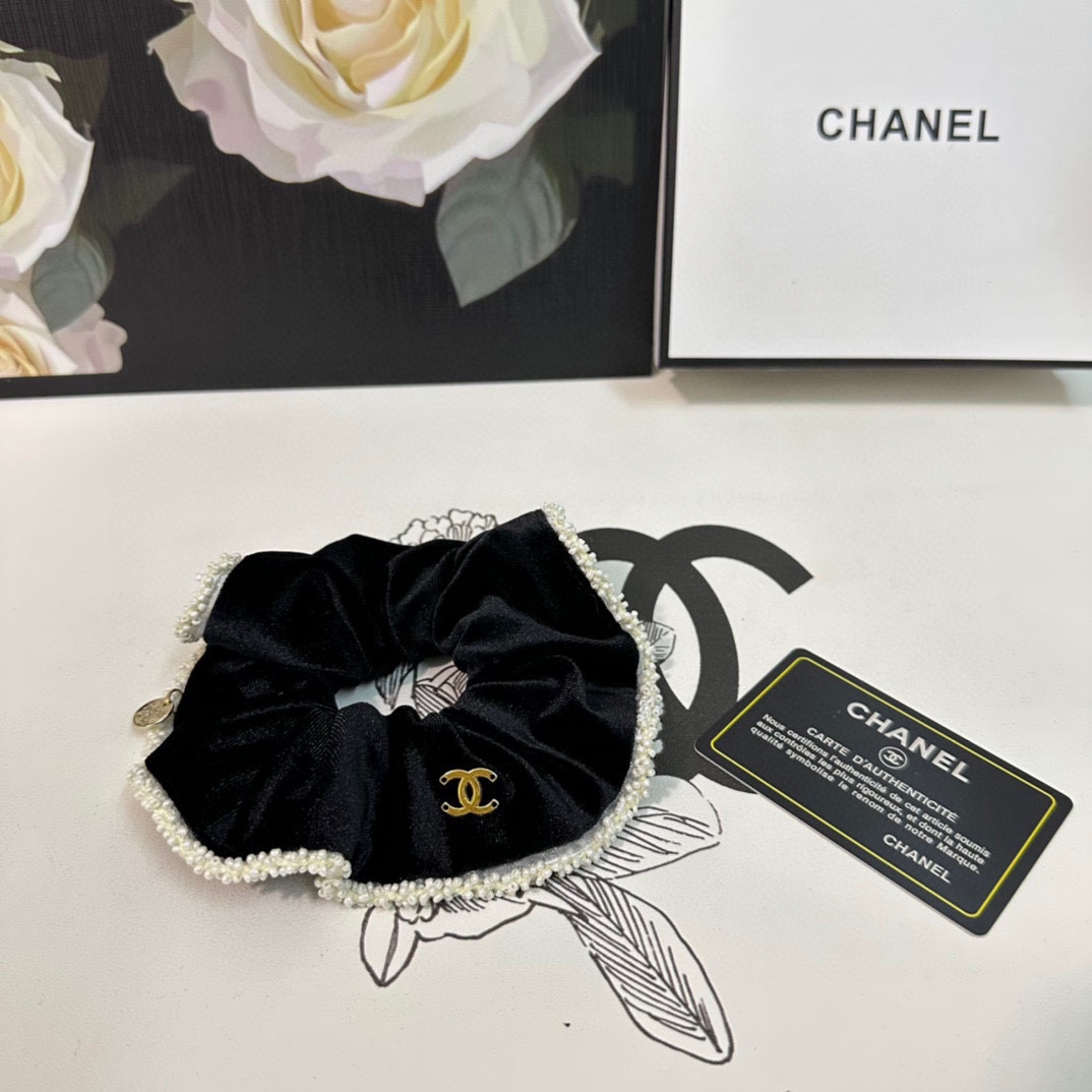 单个配全套包装Chanel香奈儿爆款小香风丝绒发圈专柜款出货一看就特别高档超级百搭必须自留