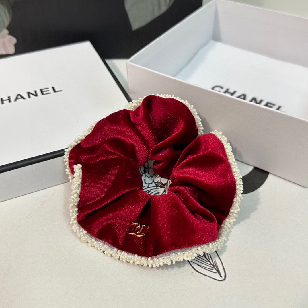 单个配全套包装Chanel香奈儿爆款小香风丝绒发圈专柜款出货一看就特别高档超级百搭必须自留