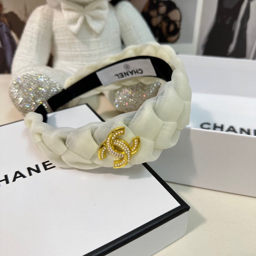 配专柜包装Chanel香奈儿最新欧根纱发箍小仙女快入手特殊材质不嘞头可盐可甜