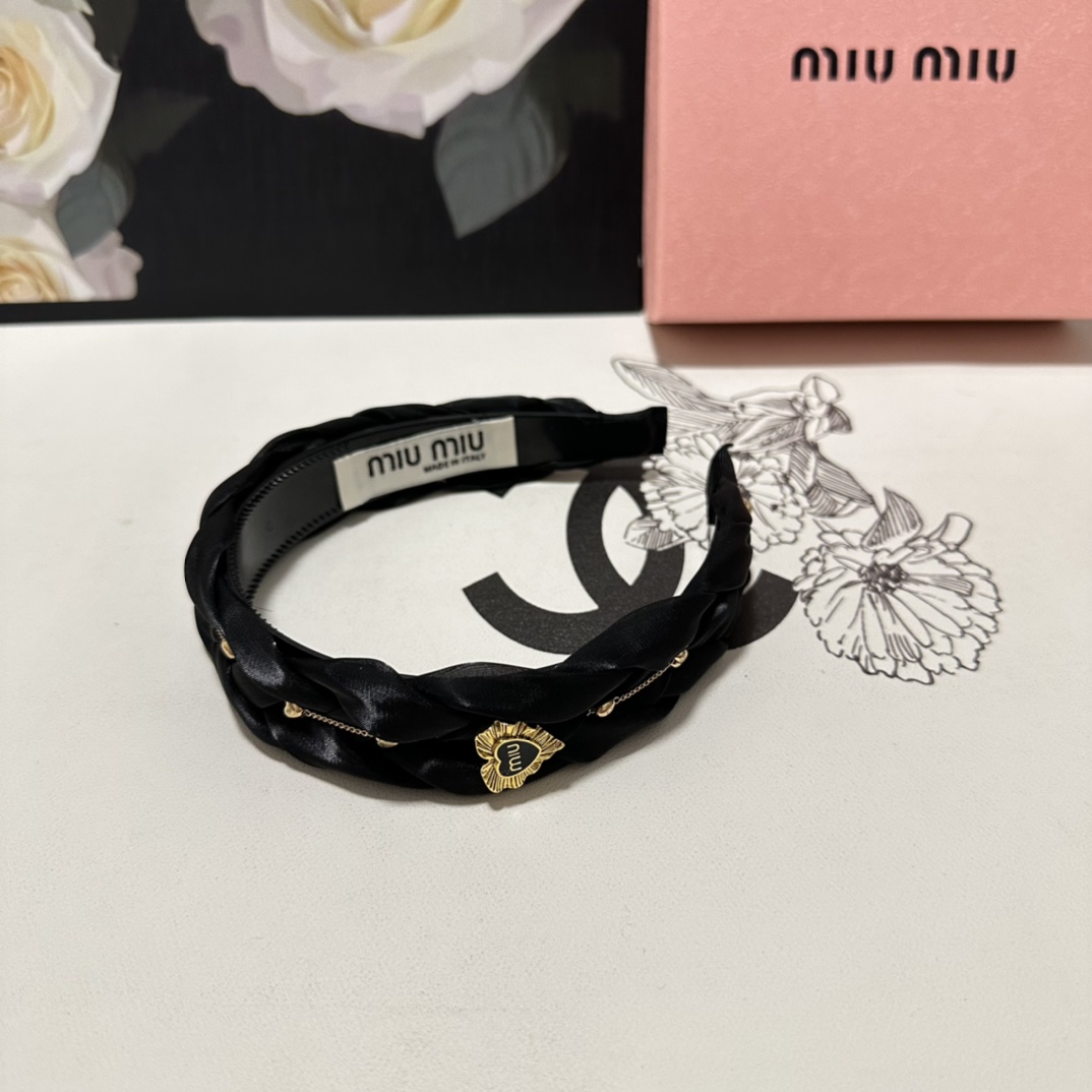 配专柜包装MiuMiu缪缪最新发箍小仙女快入手特殊材质不嘞头可盐可甜