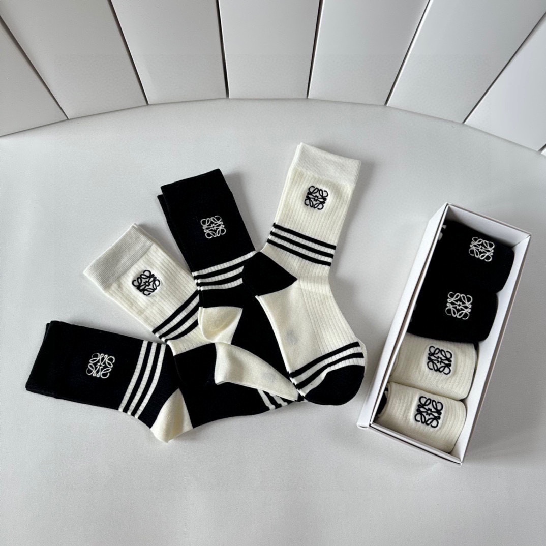 TP84 Packaging: Loewe Long Embroidered Stockings Set with Synchronous Stockings in Box - 图片 7
