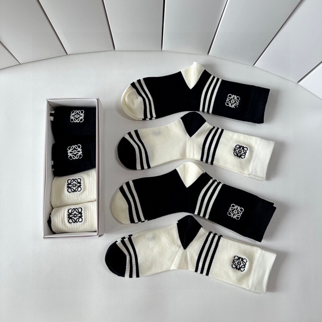 TP84 Packaging: Loewe Long Embroidered Stockings Set with Synchronous Stockings in Box - 图片 9