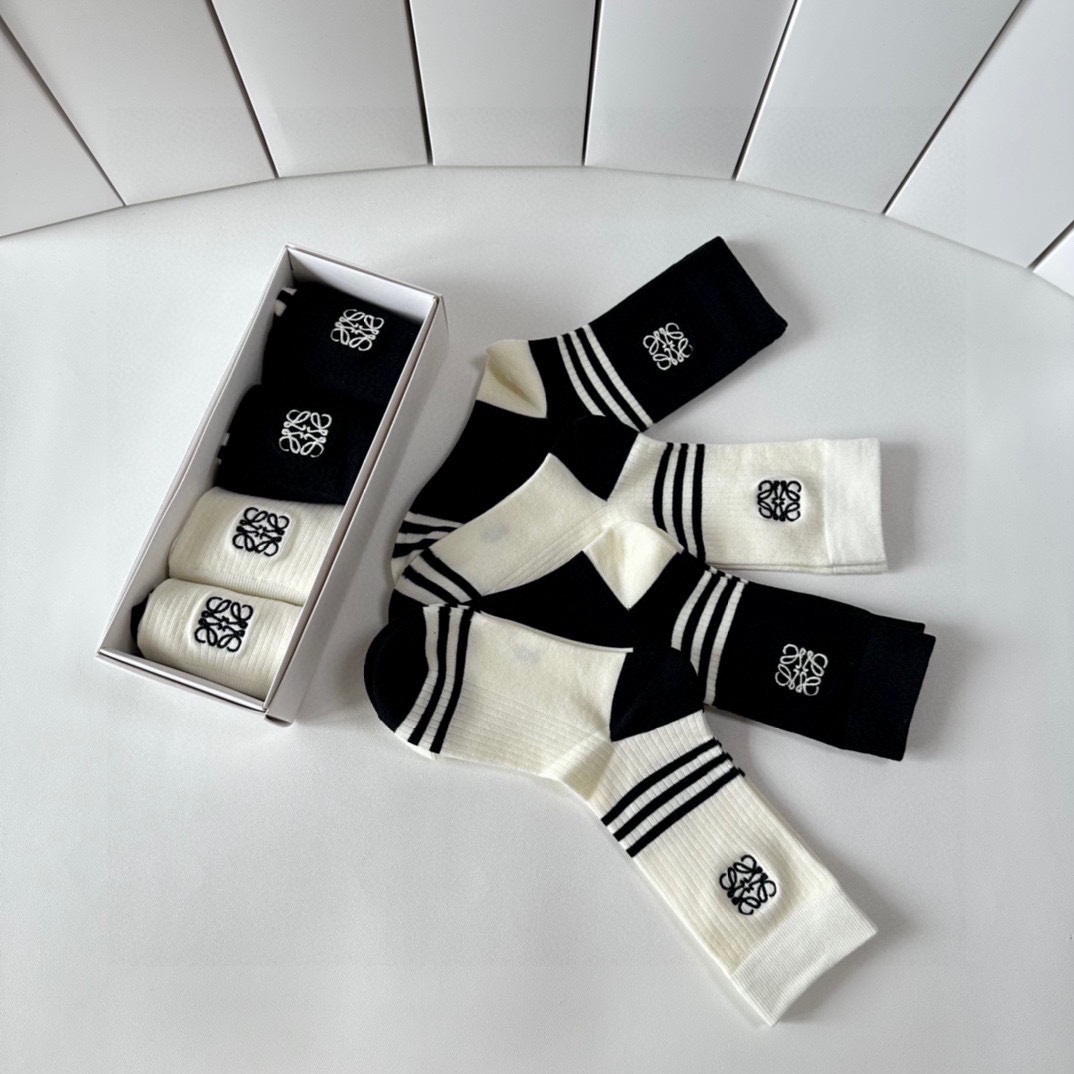 TP84 Packaging: Loewe Long Embroidered Stockings Set with Synchronous Stockings in Box - 图片 8