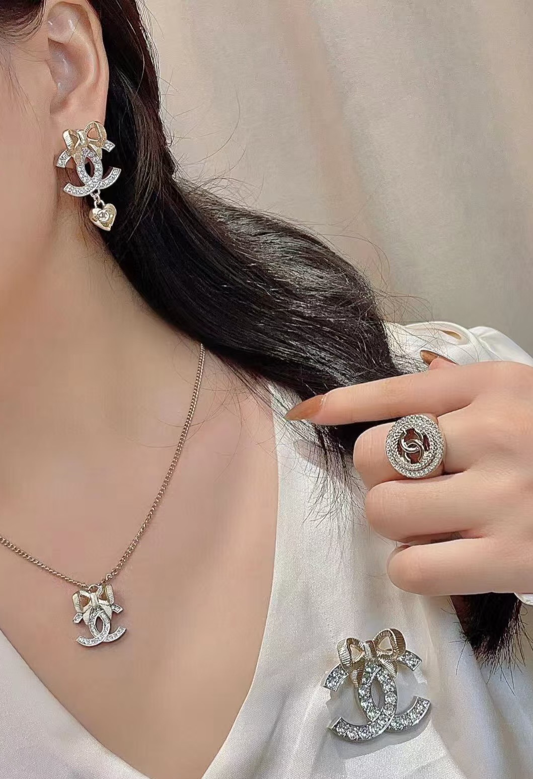 Chanel Haute Couture Haute Couture Fine Jewelry Necklace Bracelet Ring 9