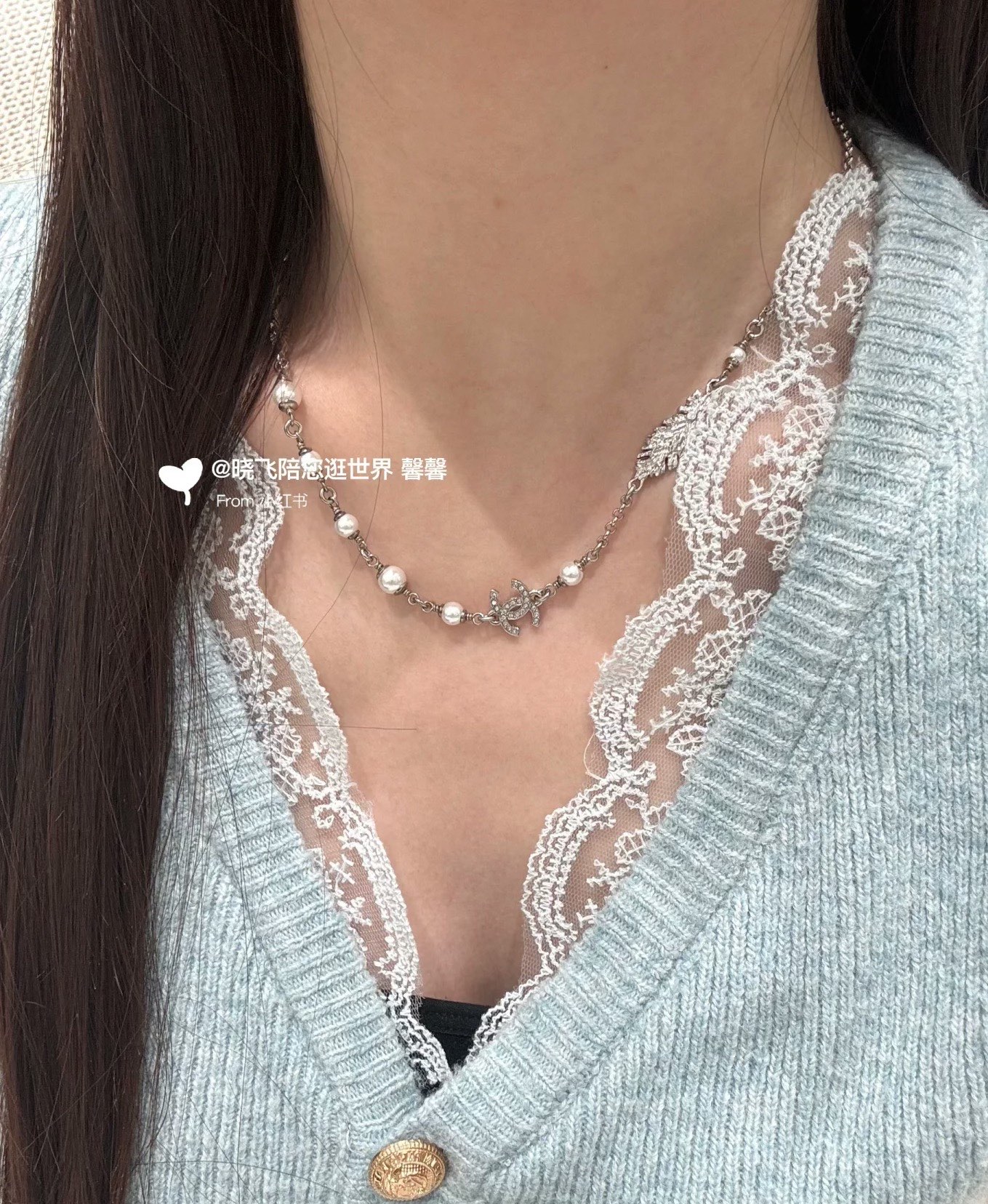 香奈儿羽毛珍珠项链 8