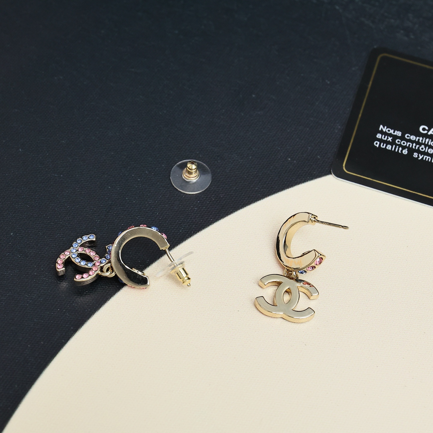 Chanel Chanel26C早春彩钻双C耳环