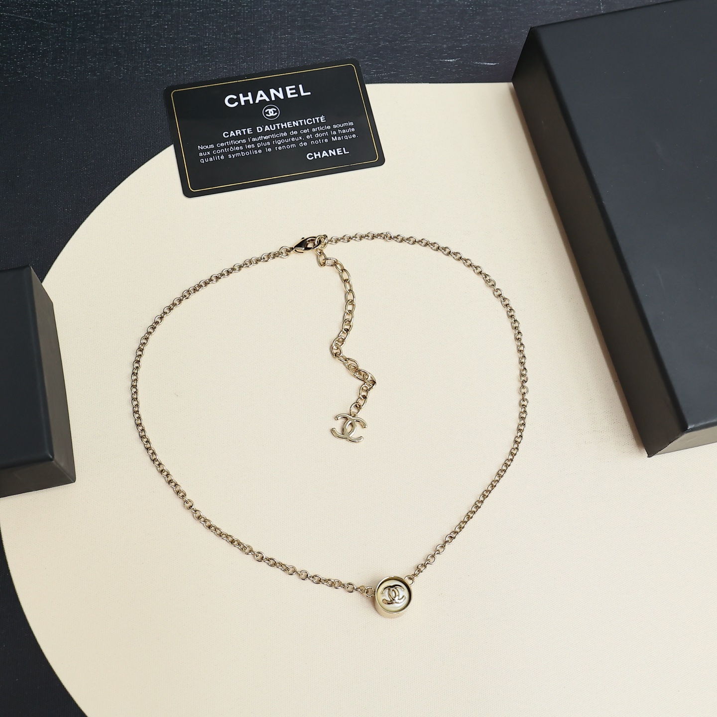 Chanel 25K珍珠链条项链 2