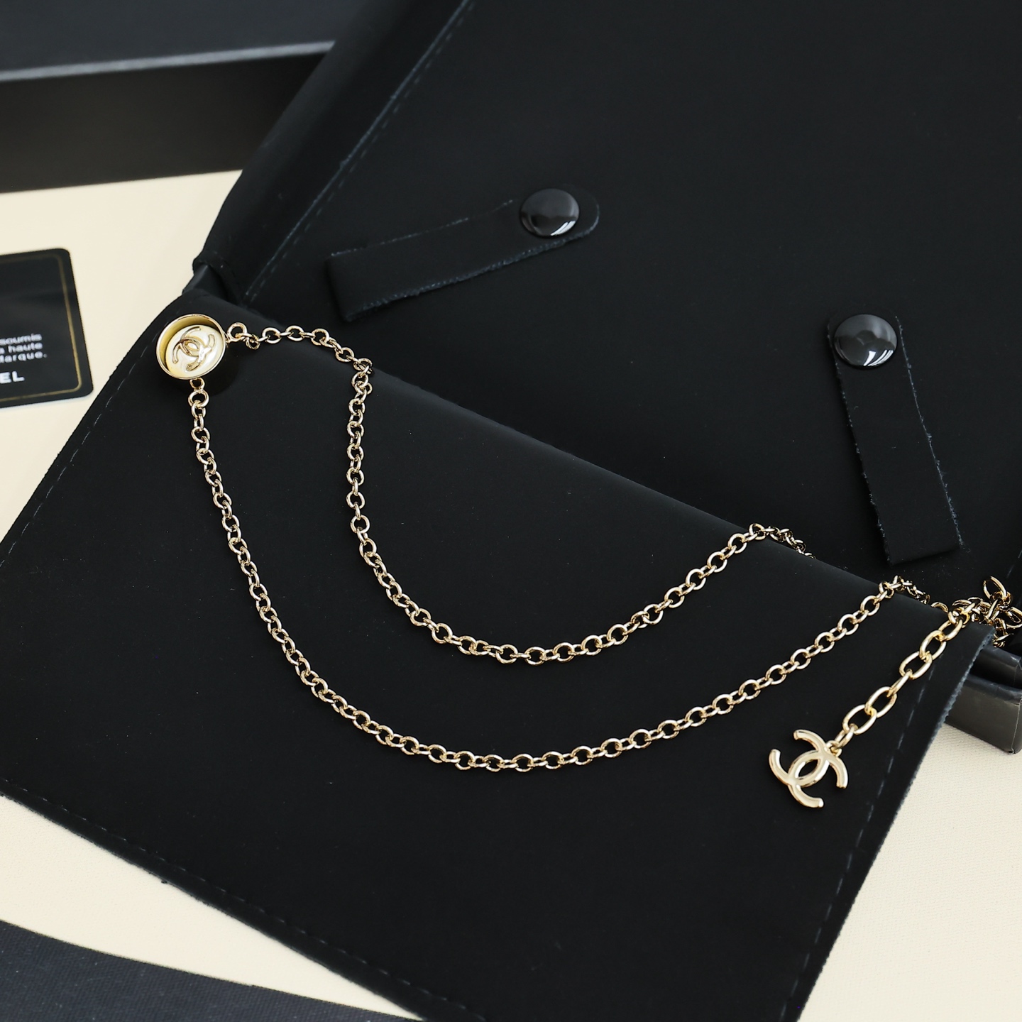 Chanel 25K珍珠链条项链 6