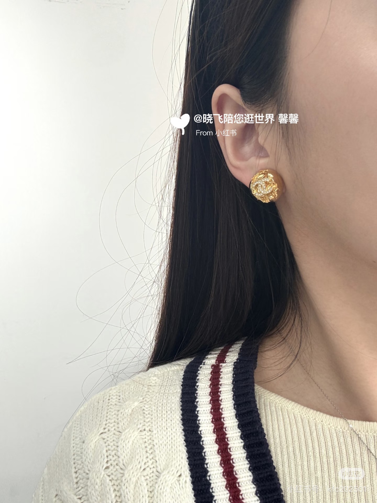 Chanel Chanel26C金球耳钉